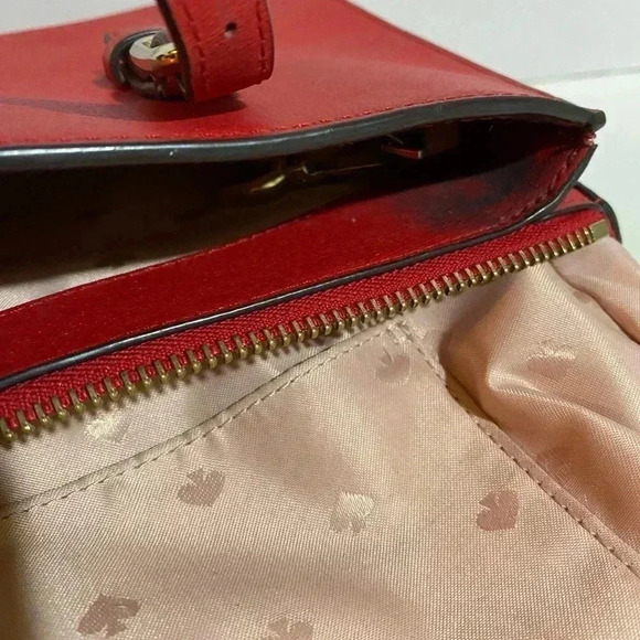 Kate spade red saffiano leather satchel handbag - Picture 13 of 15